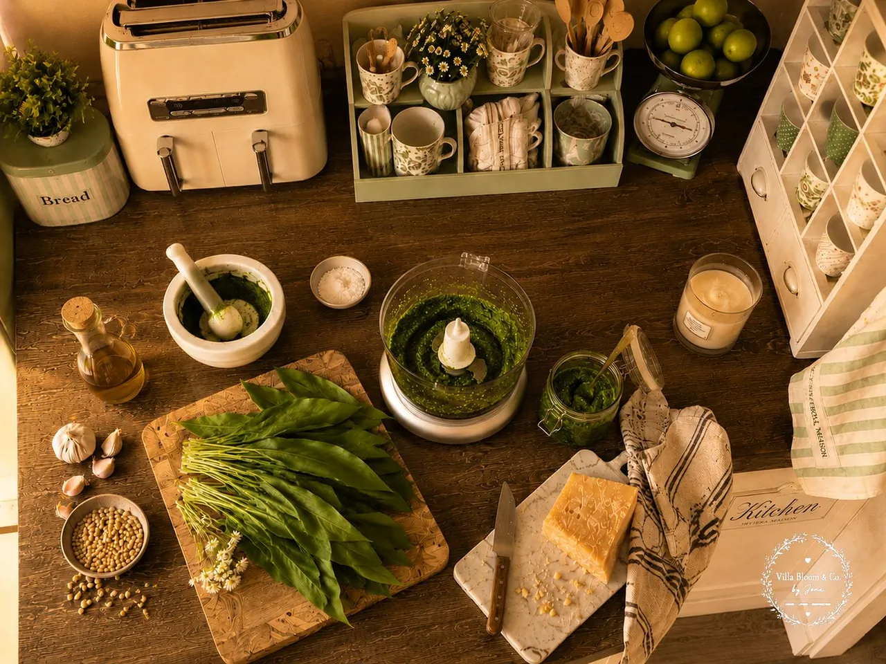 Mise en place · prêt pour la merveille verte