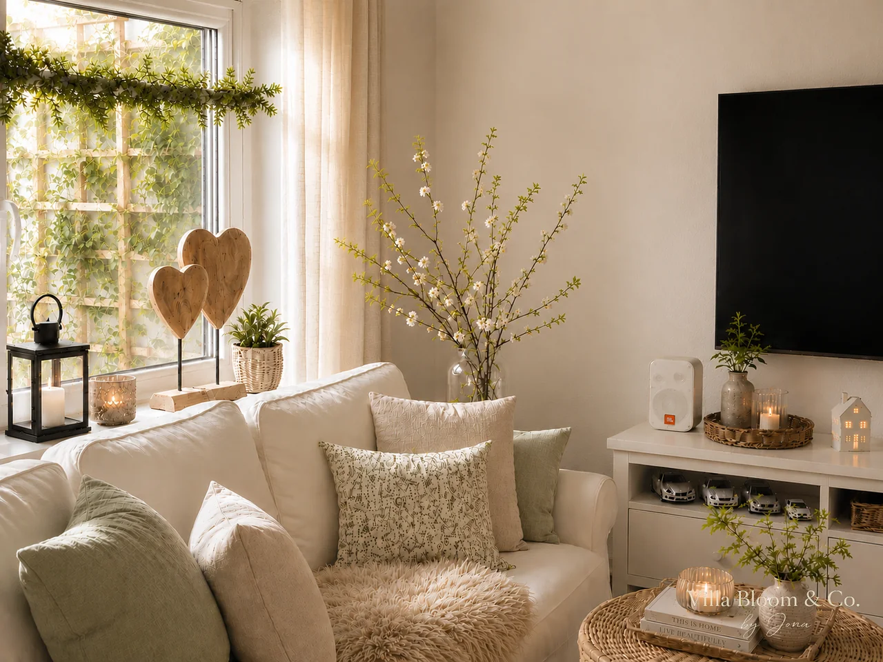 Cosy living room in country house style