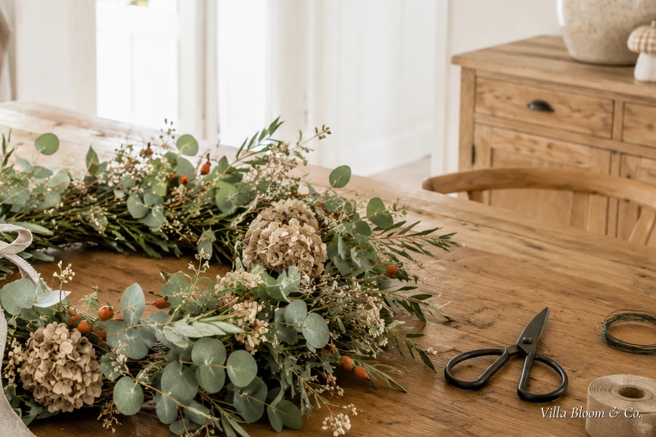 Herbstkranz selber machen – natürliche DIY-Herbstdeko im Landhausstil